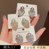 Brincos de Pérola Vintage com Strass Estilo Europeu e Americano Personalidade para Mulheres, Brincos Exagerados de Alta Qualidade, Brincos da Moda Temperamento de Luxo Leve Atacado