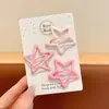 Presilha de Cabelo Estrela Coração Bolinhas Azuis para Mulheres, Presilha Personalizada para Franja, Grampo para Cabelos Soltos, Presilha BB, Acessório de Cabelo Estiloso