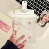 Pequeno fresco fivela dupla A8 Mini 3-hole zipper bag livro de cartão brilhante folha solta Hand Book 3 polegadas single-grid álbum de armazenamento
