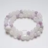 Pulseira de Cristal de Neve Fantasma Roxa Kunzita da Chang'An Natural para Mulheres, Pulseira de Moda Versátil Roxa Kunzita Atacado