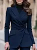 Amazon Transfronterizo 2026: Elegante blazer con diseño de cintura retorcida, mangas largas, adecuado tanto para ocasiones formales como para el uso diario
