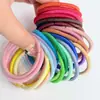 Al por mayor Transfronterizo Cuerda para el pelo de 4 mm de grosor Colorida Alta Elasticidad Sin Costuras Goma para el pelo Accesorios DIY para Adultos
