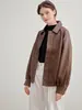Chaqueta de Cuero para Mujer Primavera y Otoño 2025, Chaqueta de Motociclista de Cuero PU Proteína Sintética, Versátil Abrigo Holgado Estilo Coreano Fresco y Elegante