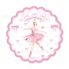 Ca142 Rosa Ballet Decorativos con Forma de Manteles Individuales Decoración de Fiesta Vajilla de Papel Manteles Individuales Desechables con Forma
