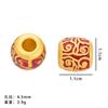 Guofeng Método Antiguo Conservación del Color Dorado Xiangyun Espaciador de Cuentas de Barril Xiangyun Retro Doble Color Cuentas de Barril Accesorios para Pulseras Collares DIY