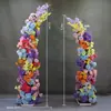 Adereços de Casamento: Arco Floral em Forma de Chifre, Cenário de Palco, Painel Curvo Pronto para Casamento ao Ar Livre