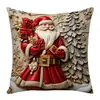 Fundas de almohada con temática navideña, ambiente festivo y cálido, fundas de almohada decorativas para sala de estar, venta al por mayor transfronteriza