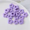 Contas de flor ocas em cores macaron, acessórios para pingente de bolsa, acessórios DIY para chaveiro, contas soltas para corrente de celular em acrílico