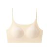 Sostén sin costuras Base líquida Íntimos Sostén invisible transpirable para mujer Push-up sin aros Tirantes espagueti Hermoso sostén de espalda