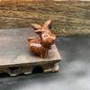 Oferta especial para lidar com câmbio chat privado cristal alce 4cm pedra semipreciosa pedra natural animal alce escultura