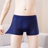 Ropa interior de seda de hielo para hombre transfronteriza malla hueca transpirable bóxer pantalones cortos deportivos de cuatro esquinas pantalones de malla fabricantes directos