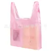 Bolsa de Compras Plegable para Almacenamiento con Logo Imprimible Bolsa Cuadrada Grande Lateral Floral Bolso de Mano Ecológico de Poliéster