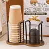 Portavasos de Plástico para Almacenamiento, Dispensador de Vasos Desechables, Portavasos de Té para Escritorio de Sala de Estar, Portavasos de Agua Estético a Prueba de Polvo