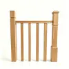 Barandillas de Escalera de Madera Maciza en Stock, Estilo Ranurado de Madera de Caucho, Barandillas Pintadas para Villas Dúplex, Disponibles en Tres Colores