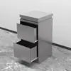 Gabinete de Herramientas para Salón de Peluquería, Gabinete de Trabajo para Barbería, Gabinete Moderno para Corte de Cabello, Mostrador Integrado de Acero Inoxidable para Herramientas, Salón de Peluquería