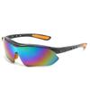 Nuevas gafas deportivas para montar al aire libre, montura negra colorida, a prueba de viento, anti arena voladora, gafas de sol para protección ocular, gafas sencillas sin graduación
