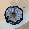 Goma para el pelo con estampado estilo Academia Melard para mujer, scrunchie de satén con malla de estampado de leopardo vintage, banda elástica de alta elasticidad y duradera