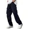 Pantalones Deportivos Casuales de Pierna Recta con Cordón y Bolsillos Múltiples para Trabajo, Estación Espacial, Transfronterizos, Aliexpress, Novedad 2025