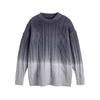 2024 Outono Novo Solto Masculino Gradual Cor Suéter Gola Redonda Suéter Trendy Casual Top