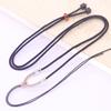 Guofeng Jade Pixiu Accesorios de Oro Colgante Cuerda para el Cuello Tubo Blanco Ruyi Pareja Artístico Fresco DIY Lanyard