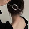 Horquilla de metal estilo coreano para mujer, estilo frío, con tiradores de pelo de una sola palabra, accesorios para el cabello con artefactos para recogidos que combinan con todo.