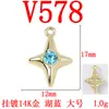 Colgante de aleación que conserva el color, mini pasador de estrella de cuatro puntas, accesorio versátil para collares, pulseras y joyería DIY, materiales para venta al por mayor