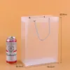 Bolsa de Mão de PVC Transparente Bolsa de Doces de Casamento Sacola de Plástico PP para Lembrancinha Bolsa de Presente Fosca Promoção Publicitária