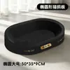 Rascador Ovalado Negro para Gatos Cama para Gatos Simple Duradero Venta al por Mayor Cartón Corrugado Encriptado Sin Desprendimiento Especificaciones Completas Tazón Rascador para Gatos