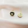 Moda Europeia e Americana Luxo Acessível Elegante Simples Banhado a Cobre Ouro Real 18K Alta Qualidade Geométrico Redondo Brincos de Letra Esmaltados Tb