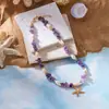 Collar Multicapa de Concha de Viento Marino Transfronterizo Europeo y Americano, Collar de Perlas de Estrella de Mar de Playa, Joyería para Mujer