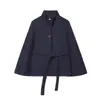 Comércio Exterior Transfronteiriço Estilo Europeu e Americano Roupas Femininas Za Aliexpress Venda Quente Versátil Casaco Estilo Capa Gola Alta