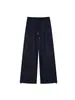 Calça jeans casual de workwear retrô americana para mulheres, verão, solta, reta, cintura alta, perna larga, modelagem que emagrece, fluida, secagem rápida, calça de perna larga