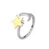 Europa y Estados Unidos transfronterizos anillo de estrellas y luna anillo giratorio para mujeres alivio de la ansiedad descompresión descompresión conjunto de anillos abiertos