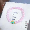 Pulsera Puzuo Color Fuerte que Conserva el Color Oro Rosa Rosa Piedra Ojo de Gato Cuenta de Dragón, Nuevo Estilo Chino Dulce Temperamento Estilo Nacional Pulsera Versátil para Mujeres