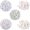 100 Peças/Pacote 4*7mm Fundo Branco Contas de Letra Acrílicas DIY Brincos Feitos à Mão Joias Colar Acessórios Materiais