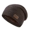 Gorro de Punto Europeo y Americano para Hombre Cálido de Invierno Circunferencia de Cabeza Grande Gorro para el Frío Forrado de Polar Resistente al Frío para Exteriores Gorro de Lana para Mujeres Pequeñas