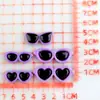 Accesorios Redondos de Resina para Manualidades para Tocados, Gafas, Fundas de Teléfono, Piezas de Resina en Forma de Corazón, Pegamento de Crema y Materiales para Zapatos Crocs