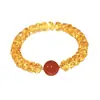 Pulsera de Ágata Roja Geométrica Colorida de Citrino Artificial con Cuentas para Mujer, Joyería de Nicho de Lujo Ligero, Elástica y Ajustable