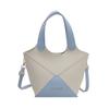 Conjunto de Dos Piezas de Nueva Moda Transfronterizo de Bolsos de Nicho para Mujer, Bolso Cubo con Bloques de Color, Bolso de Hombro Cruzado para Viajes
