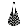 2022 Nuevo Bolso Amazon Bolso de tablero de ajedrez Bolso de punto Bolso de mano Bolso de axila Bolso de hombro Moda femenina
