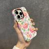 Funda de Teléfono con Flor de Rosa Simple Transfronteriza 17Pro Película Dos en Uno Adecuada para Apple 16 Funda de Teléfono de Doble Capa