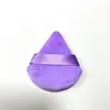 Set de polvera triangular maquillaje polvera de miel esponja flocada pastel de polvo seco cristal súper suave terciopelo corto polvera para dedo venta al por mayor