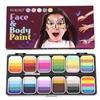 50g 6 cor correspondente água-solúvel arco-íris tira pintura facial pintura facial lavável humano pintura pintura cor do rosto
