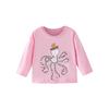 Camiseta de primavera y otoño para niñas, de manga larga, con estampado infantil, ropa de otoño, nueva ropa infantil de una generación.