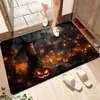 Felpudo de Halloween Transfronterizo Resistente a la Suciedad del Baño Terciopelo de Cristal Absorbente Antideslizante Felpudo para Puerta de Entrada Alfombra de Halloween