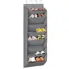 Colgador de Puerta Simple para Zapatos Multicapa Pequeño Estrecho Montado en Pared Plegable Organización para Alquiler Dormitorio