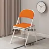 Silla plegable mediana-alta 35cm para adulto, silla con respaldo para el hogar, silla de estudio para estudiante, asiento portátil para oficina, taburete pequeño, silla de comedor