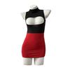 Gato Noturno Lingerie Sexy Uniforme de Secretária Ol Tentação Extrema Sem Tirar Cobre o Quadril Paixão Saia Curta Exposto o Seio Traje de Gola Alta