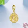 Yinziyun Original Plata de Ley S925 Chapada en Oro Joyería Accesorios Transfronterizo Corazón Abeja Pulsera DIY Cuentas