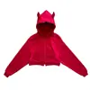 Sudadera con capucha estilo oscuro, suelta y divertida, con cuernos de diablo, estilo Ins, para otoño e invierno, transfronteriza europea y americana, para hombres y mujeres, de Aliexpress